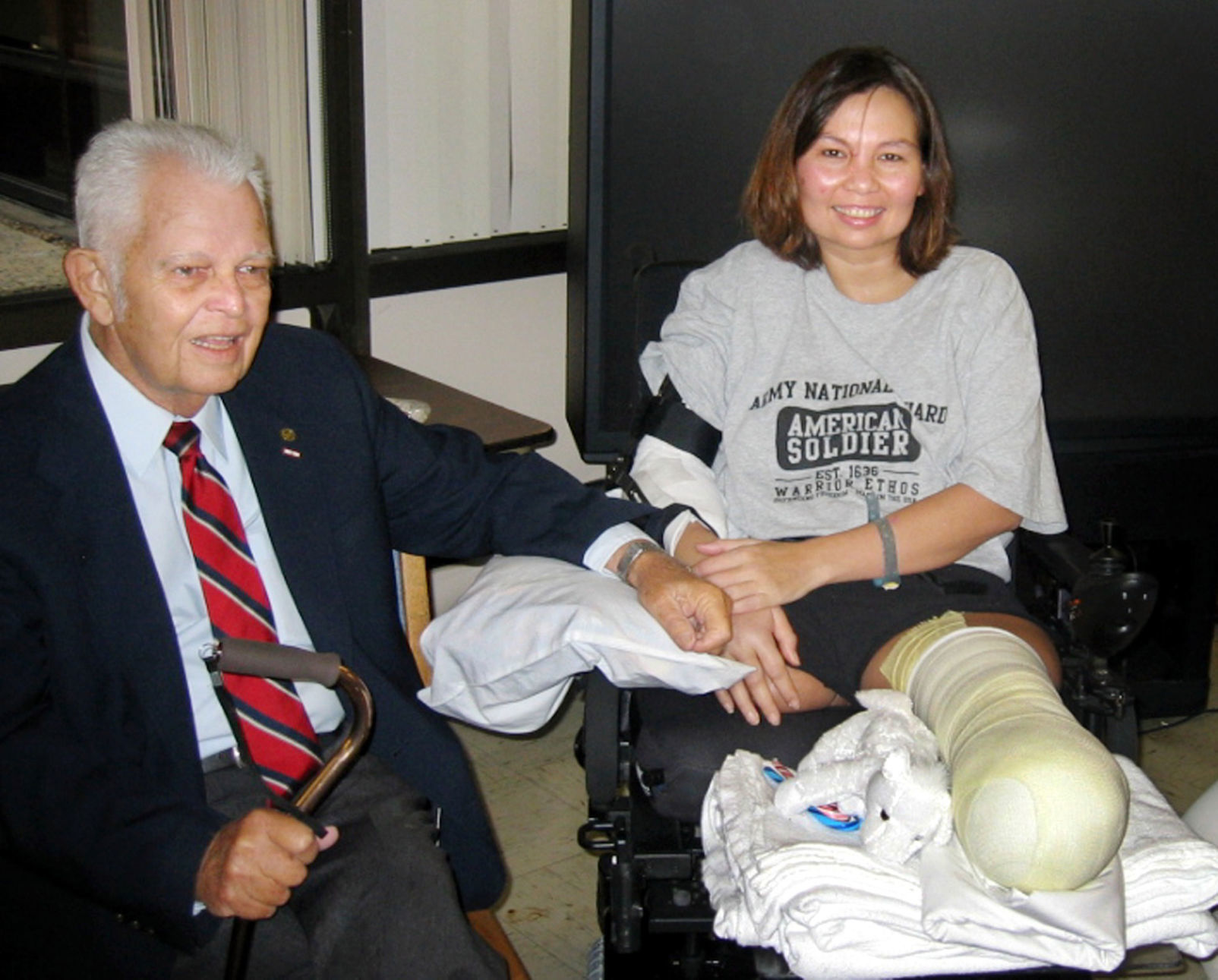Duckworth with her father